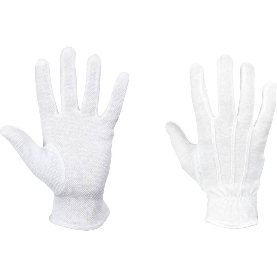 teXXor® Schutzhandschuh 1895, mit Noppen, Kat.I, weiß, Baumwolle, Größe 10