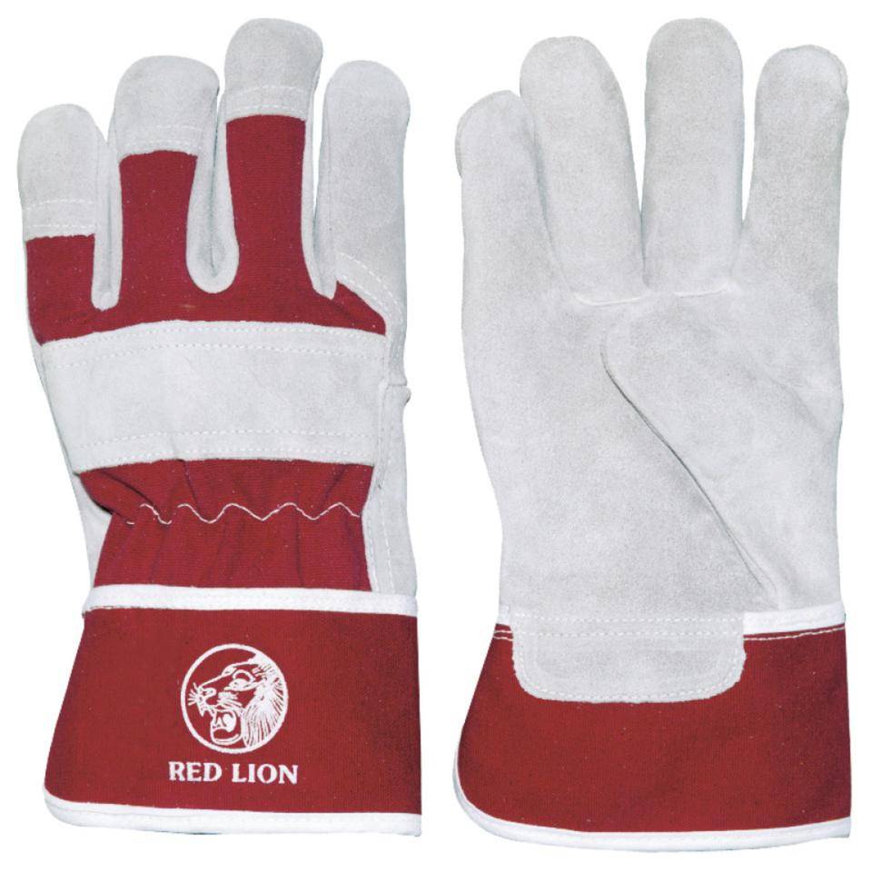 Carex® Schutzhandschuh RED LION, Kat. II, grau/rot, Rindspaltleder, Größe 10
