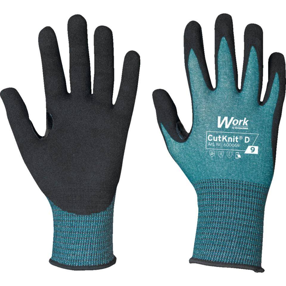 Work Schnittschutz-Handschuh CutKnit® D,Kat.II,dunkelgrün,HPPE/Tungsten,Größe 8
