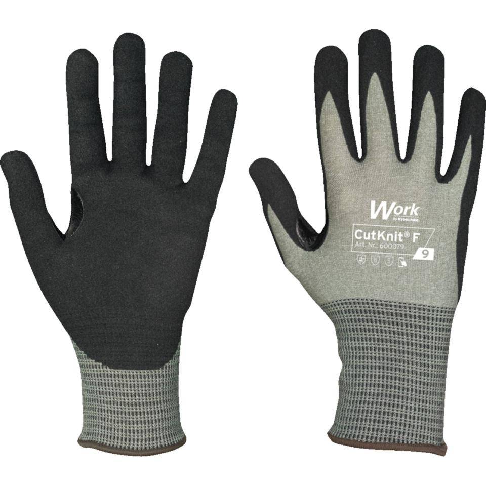 Work Schnittschutz-Handschuh CutKnit® F, Kat.II, braun, HPPE/Tungsten, Größe 11