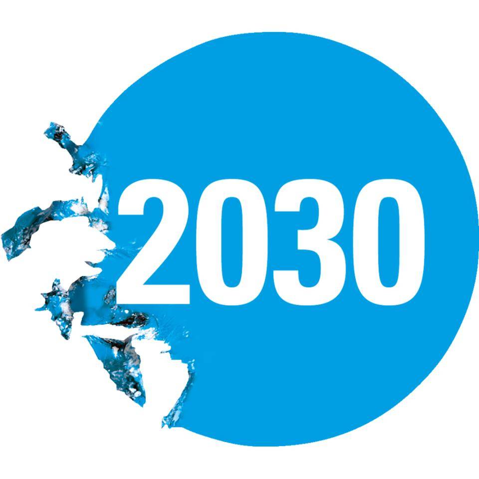 Prüfplakette 2030,für Prüfnachweise,hellblau,Dokumentenfolie,Ø20mm,36/Bogen