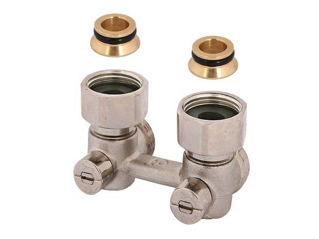 JS ANSCHLUSSARM.F.KOMPAKT-HK,ECKF 2ROHRSYS.,KONUS,DN15,UE-MU3/4",NI