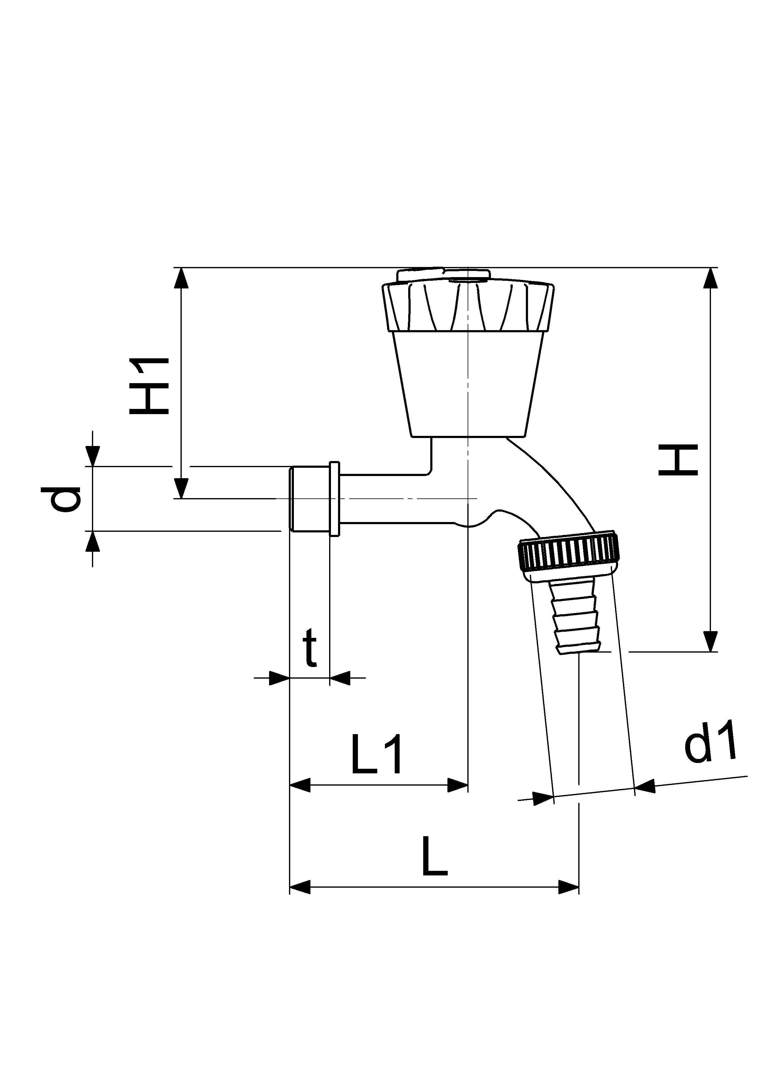 JS AUSLAUFVENTIL,ABSCHLIESSBAR M. SV,DN20,MATT CHROM,GRIFF:GR/SCHW
