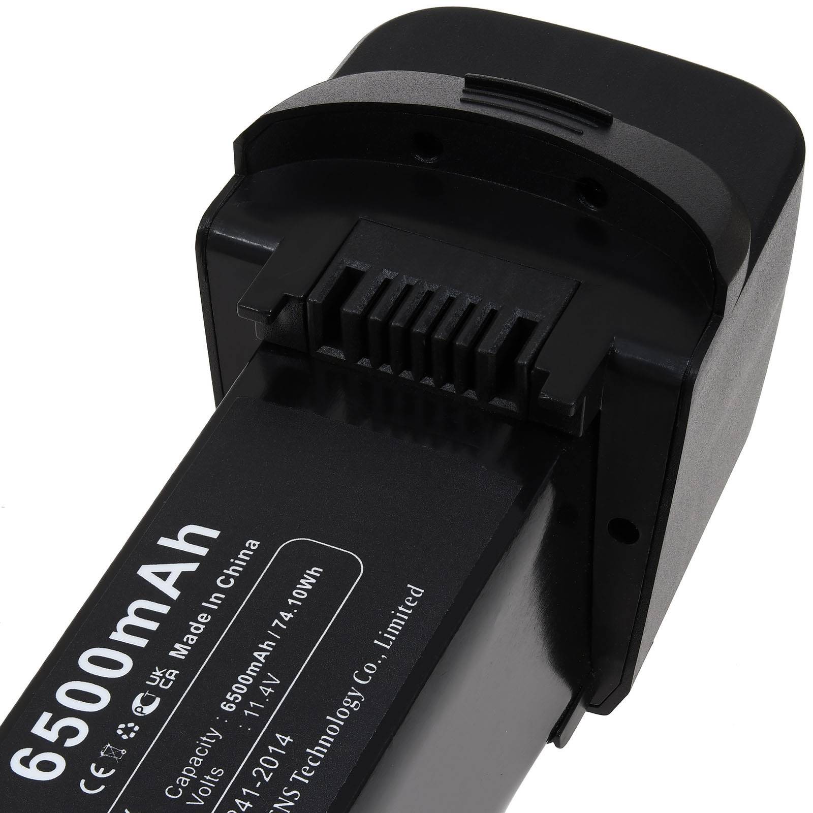 Batteriepaket mit Bezeichnung „6500 mAh