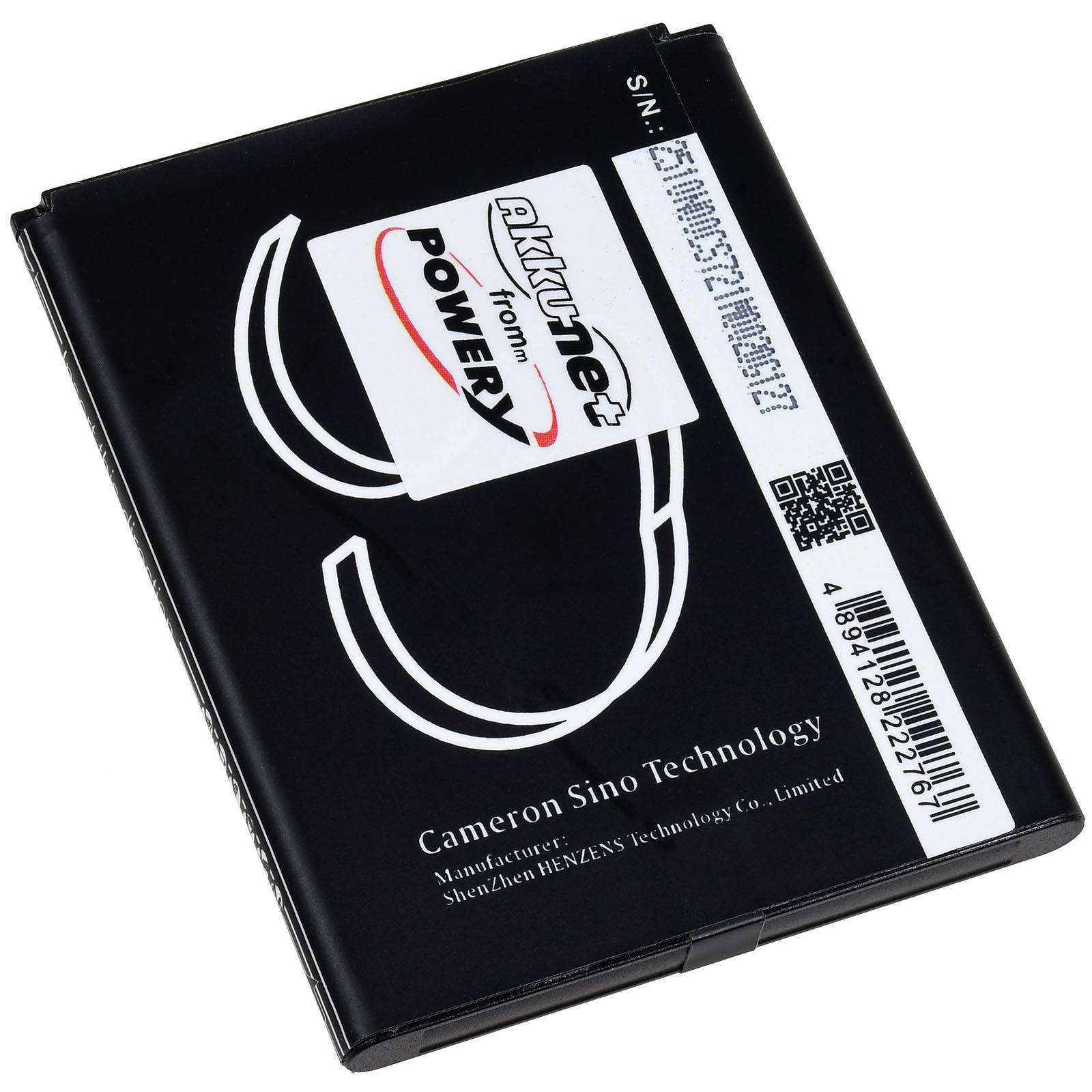 Lithium-Ionen-Batterie von Cameron Sino Technology mit sichtbarem Herstellernamen und Barcode auf dem Gehäuse.