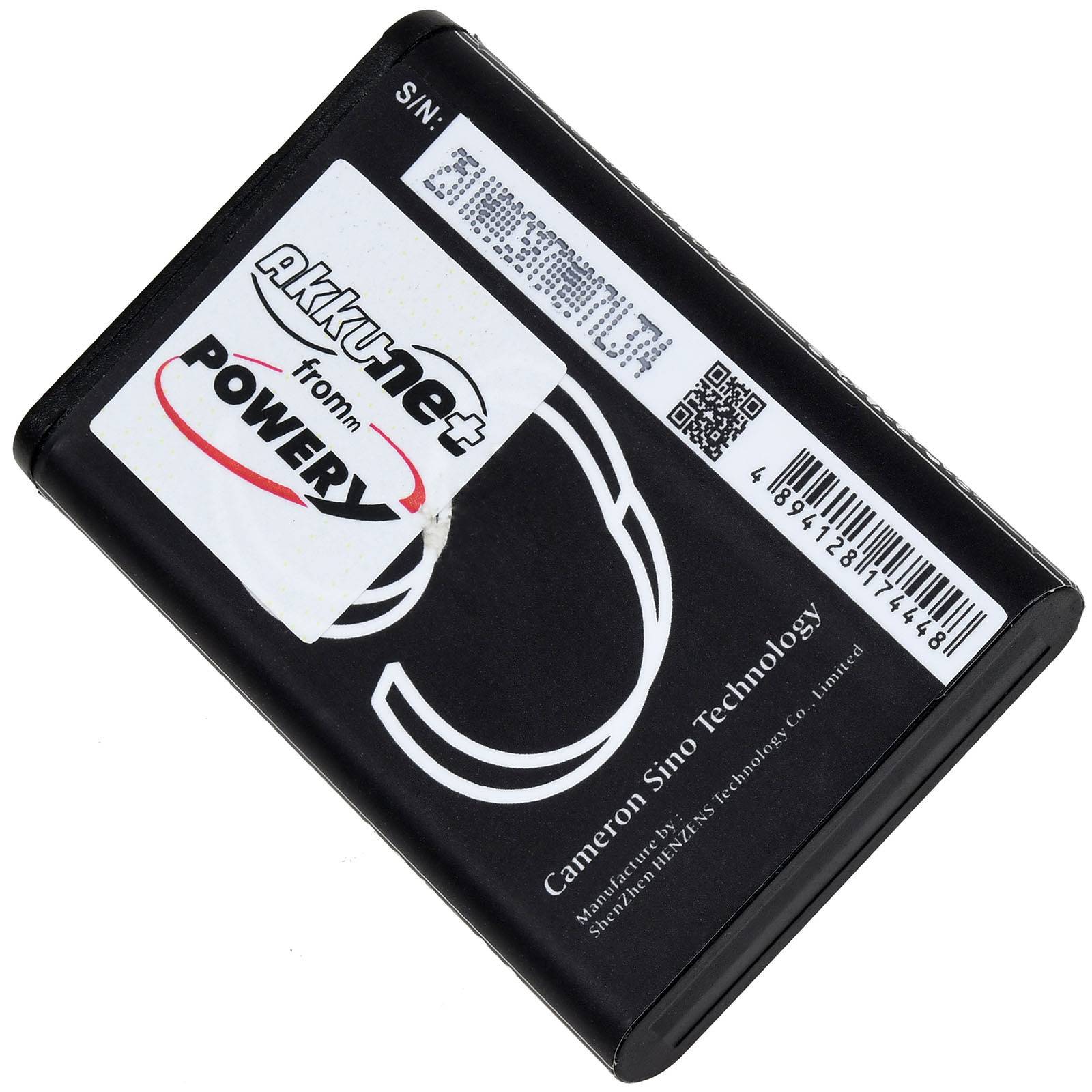 Batterie mit der Bezeichnung „akkunet+ von Powery