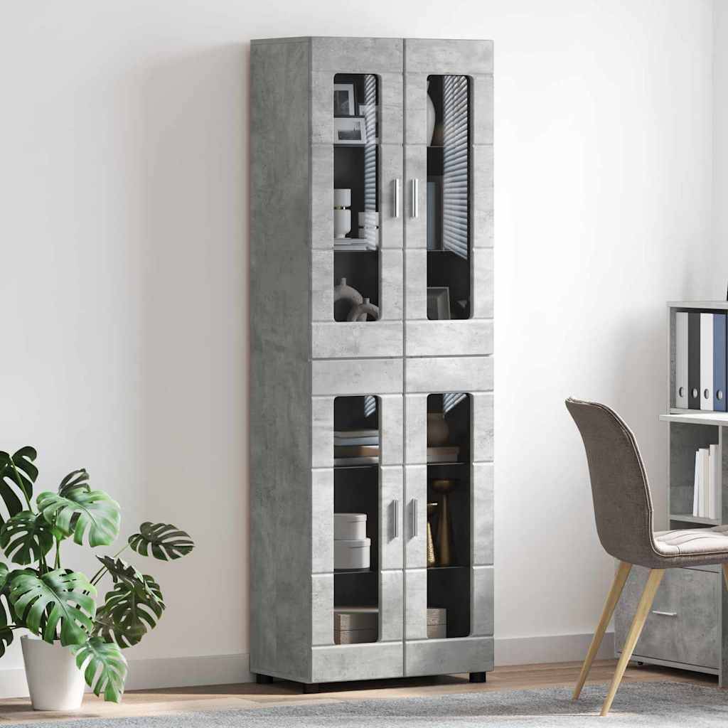 vidaXL Highboard FLORIN Beton Grau 60 x 35 x 182 cm Holzwerkstoff