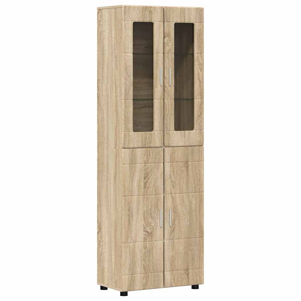 vidaXL Highboard FLORIN Sonoma-Eiche 60 x 35 x 182 cm Holzwerkstoff