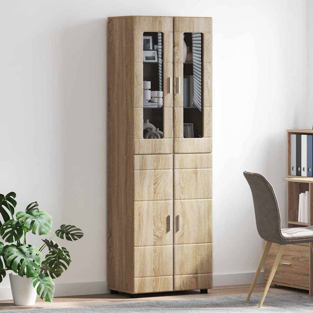 vidaXL Highboard FLORIN Sonoma-Eiche 60 x 35 x 182 cm Holzwerkstoff