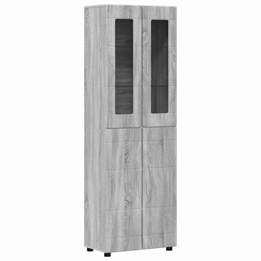 vidaXL Highboard FLORIN Graues Sonoma 60 x 35 x 182 cm Holzwerkstoff