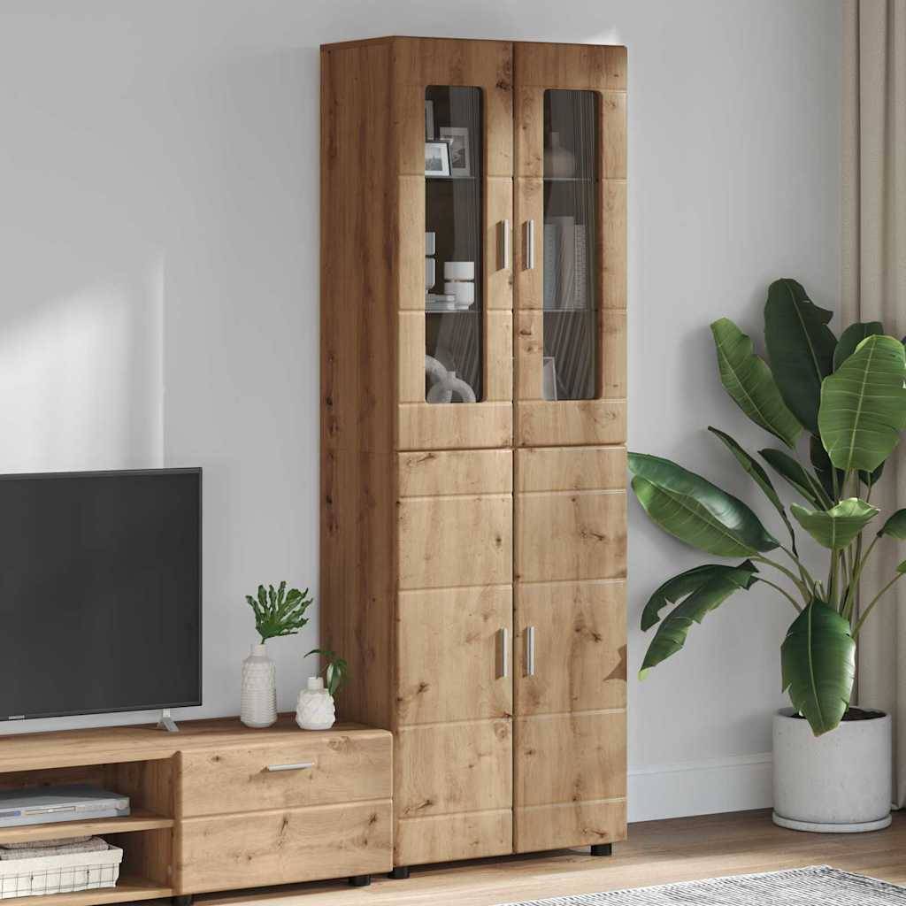 vidaXL Highboard FLORIN Artisan-Eiche 60 x 35 x 182 cm Holzwerkstoff