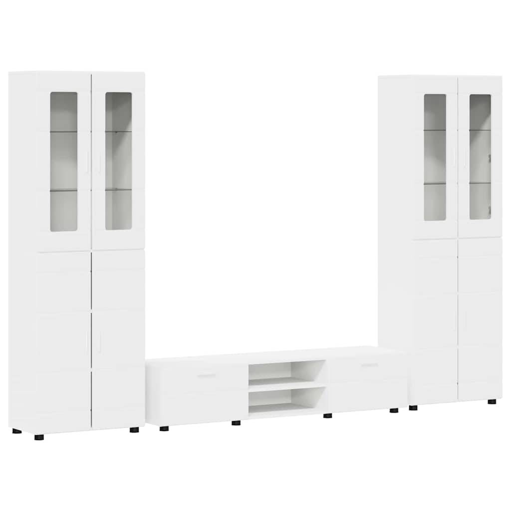 vidaXL TV-Schrankset mit Schubladen FLORIN 3 pcs Weiß Holzwerkstoff