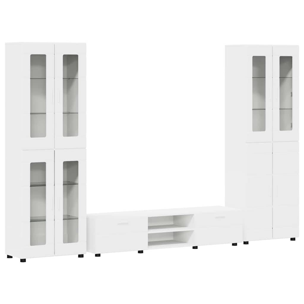 vidaXL TV-Schrankset mit Schubladen FLORIN 3 pcs Weiß Holzwerkstoff