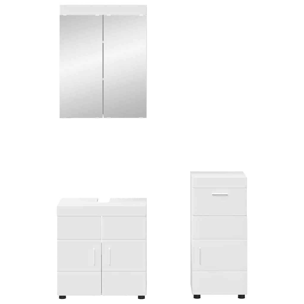 vidaXL Badezimmermöbel-Set TULUM 3 pcs Weiß 60 x 34 x 63 cm