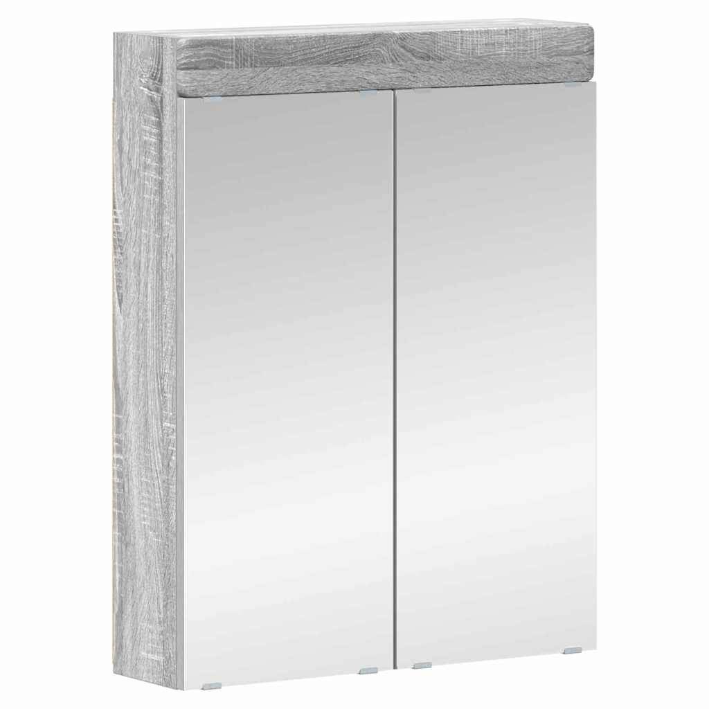 vidaXL Badezimmermöbel-Set TULUM 4 pcs Graues Sonoma 60 x 34 x 63 cm