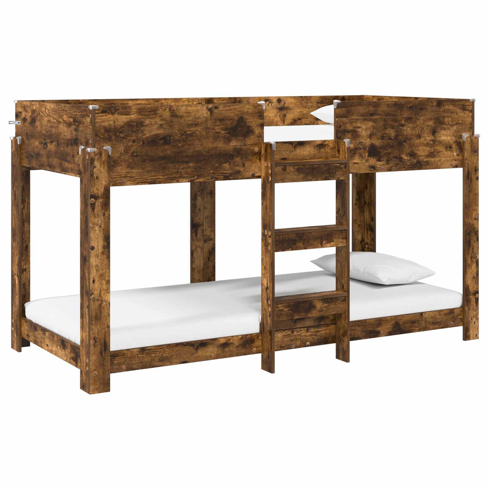 vidaXL Etagenbett für Kinder Geräucherte Eiche 80 x 200 cm