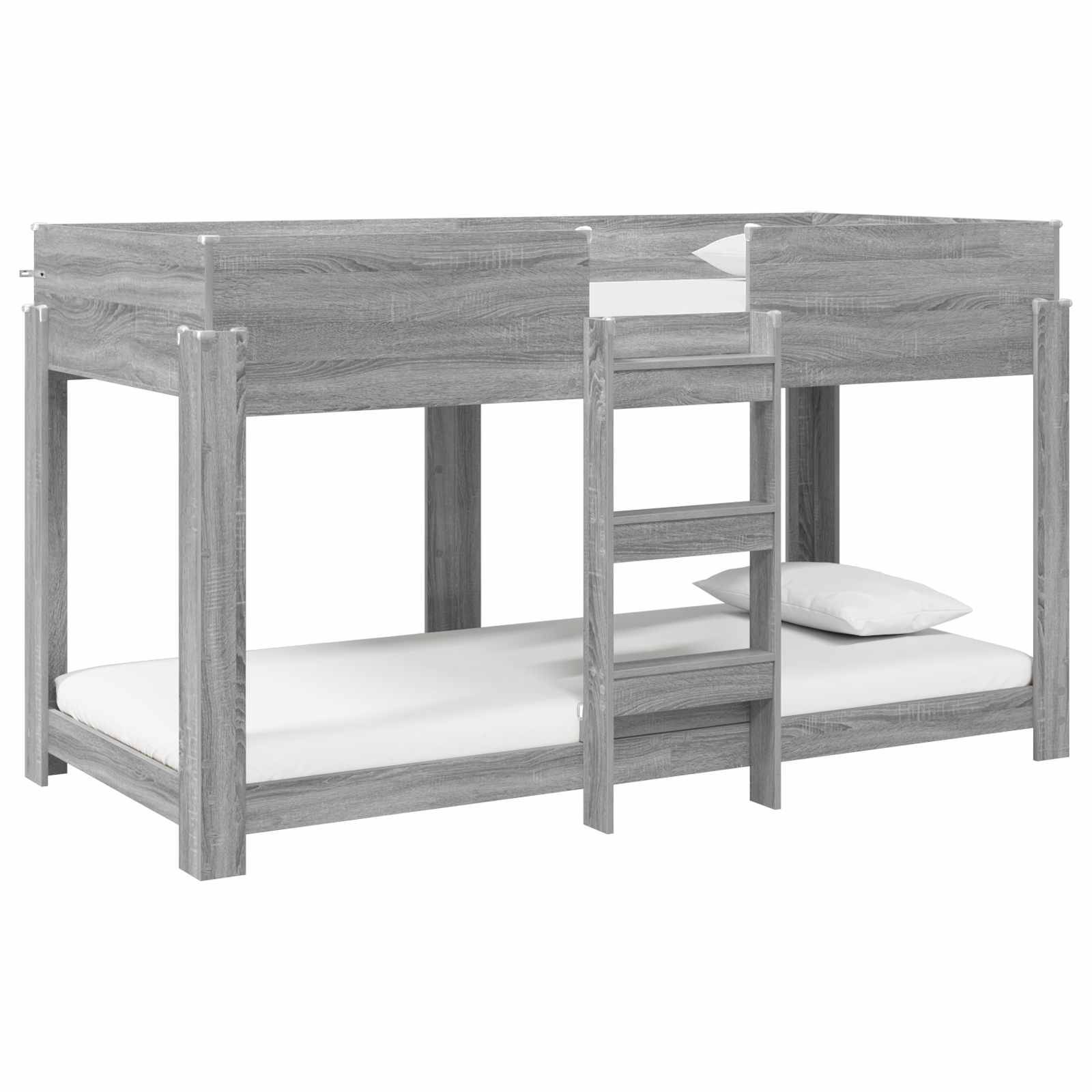 vidaXL Etagenbett für Kinder Graues Sonoma 80 x 200 cm Holzwerkstoff