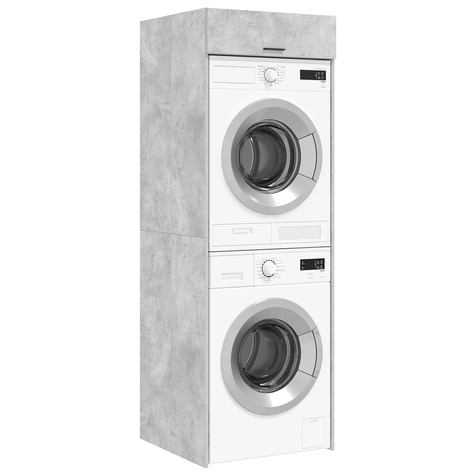 vidaXL Waschmaschinen-Schrank Beton 67,5 x 68 x 200 cm Holzwerkstoff
