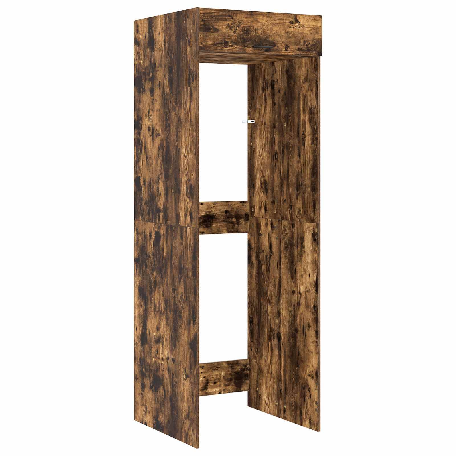 vidaXL Waschmaschinen-Schrank Geräucherte Eiche 67,5 x 68 x 200 cm