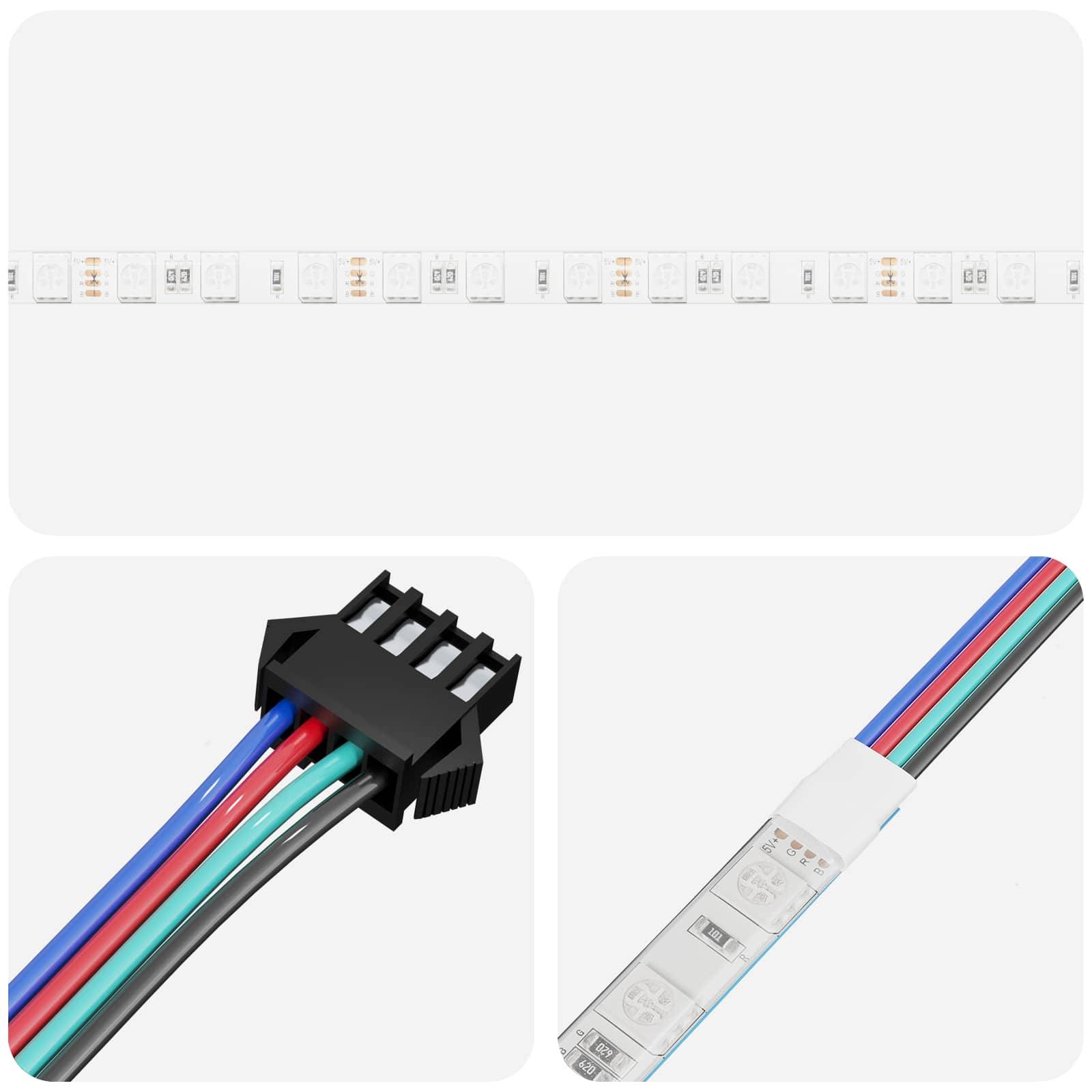 vidaXL LED Streifen 2 pcs Schwarz und Transparent 1200 mm