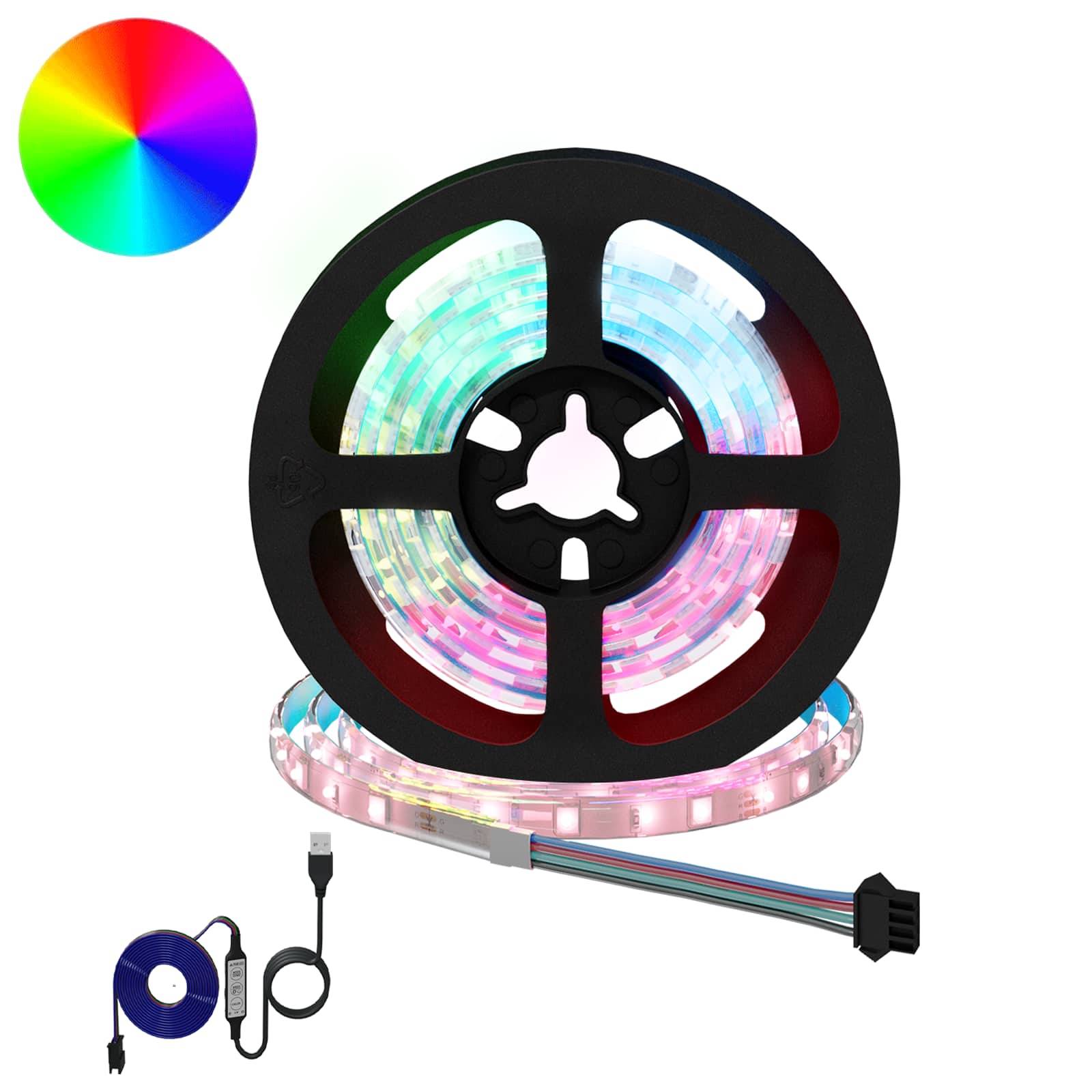vidaXL LED Streifen 2 pcs Schwarz und Transparent 1000 mm