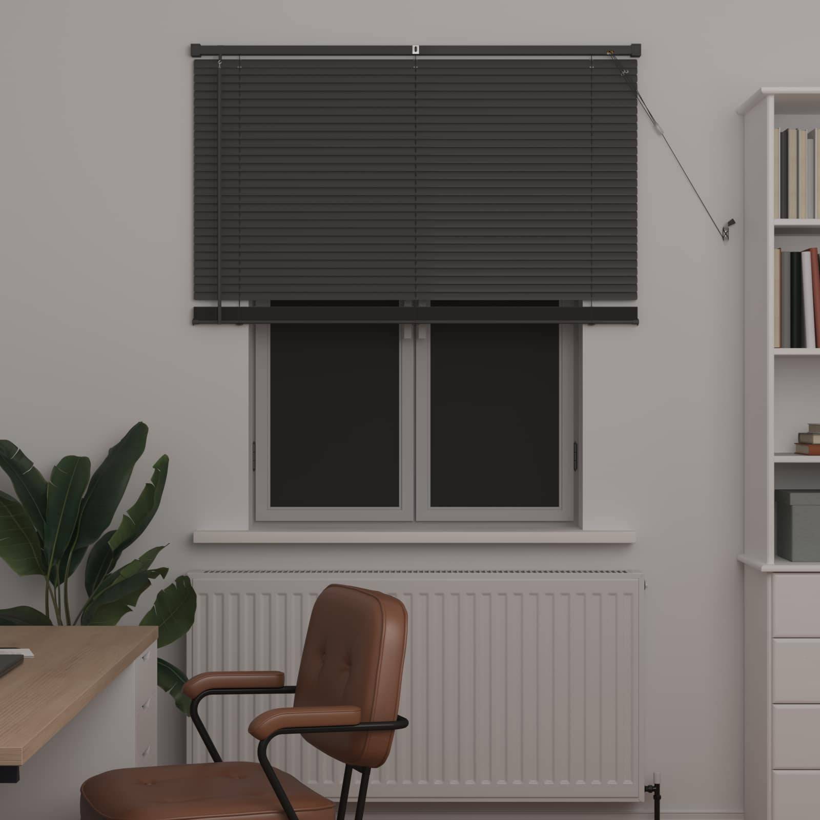 vidaXL Venetianer Jalousie Silber Grau 150 x 110 cm PVC