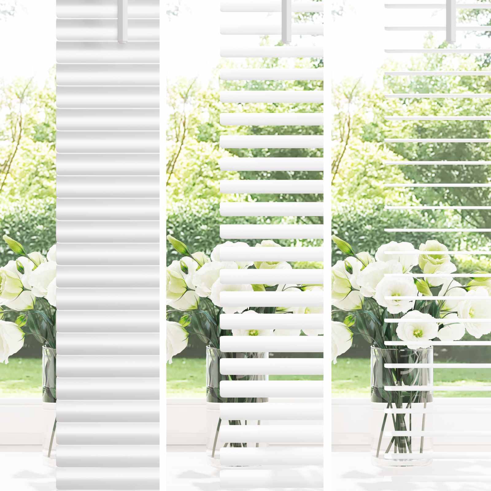 vidaXL Venetianer Jalousie Weiß 150 x 140 cm PVC