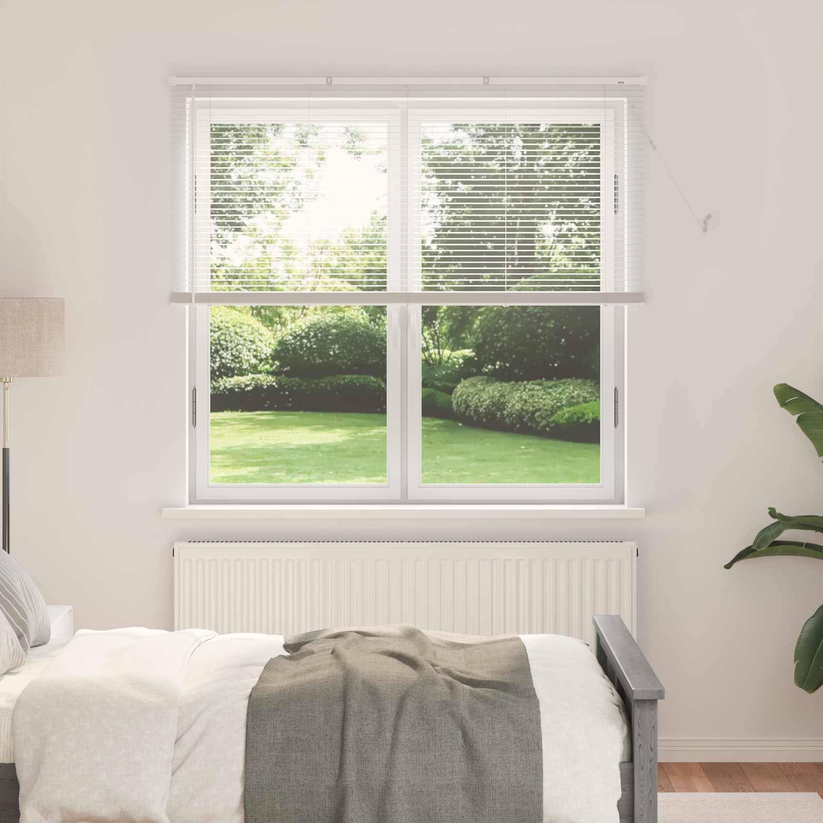 vidaXL Venetianer Jalousie Weiß 150 x 140 cm PVC