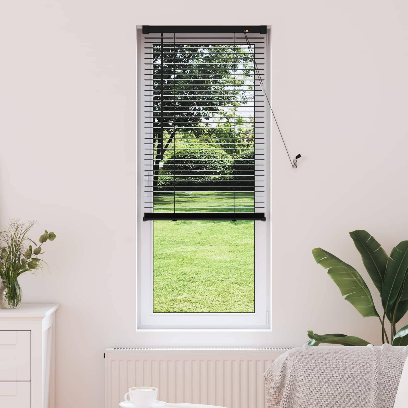 vidaXL Venetianer Jalousie Schwarz 150 x 60 cm PVC