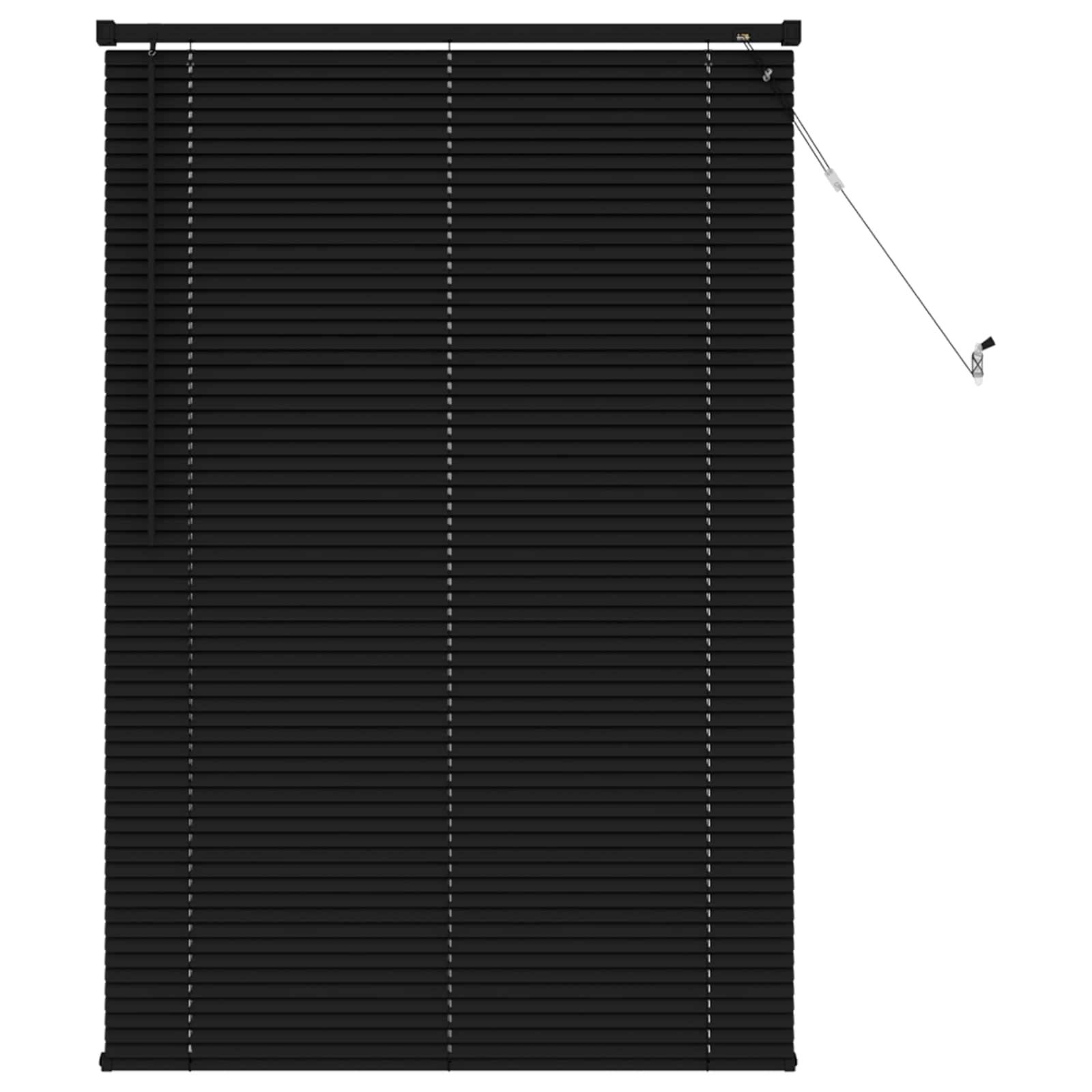 vidaXL Venetianer Jalousie Schwarz 150 x 90 cm PVC