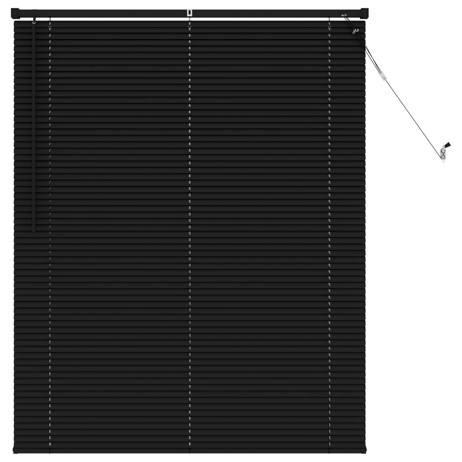 vidaXL Venetianer Jalousie Schwarz 150 x 120 cm PVC