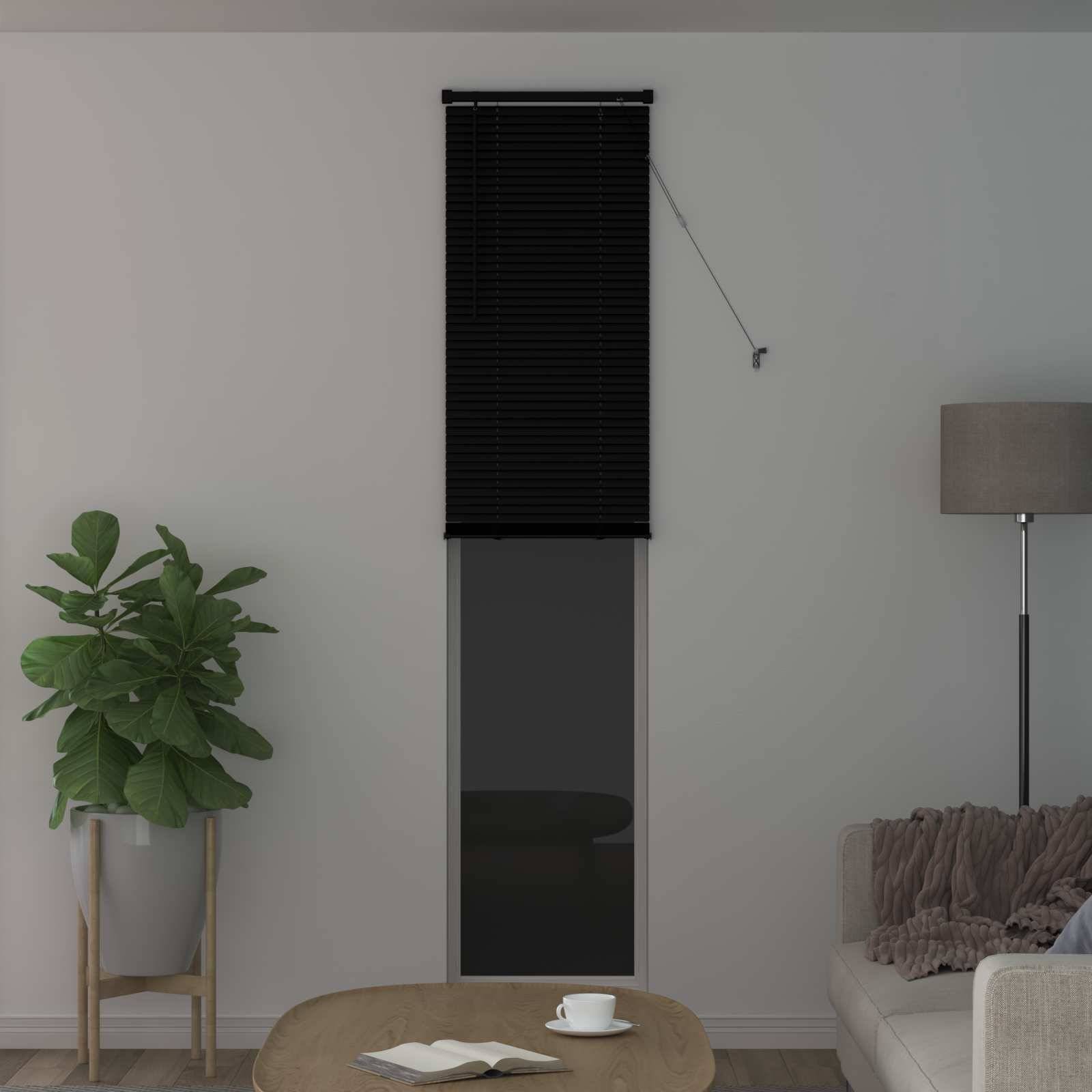 vidaXL Venetianer Jalousie Schwarz 213 x 40 cm PVC