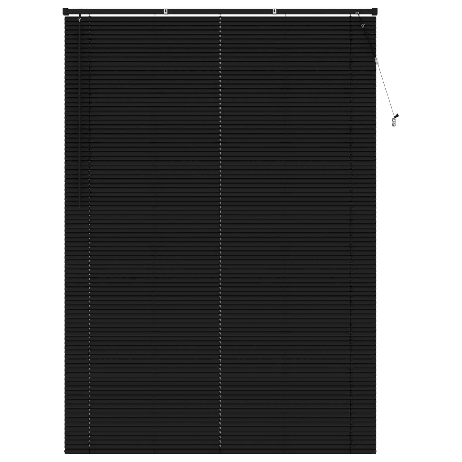vidaXL Venetianer Jalousie Schwarz 213 x 160 cm PVC