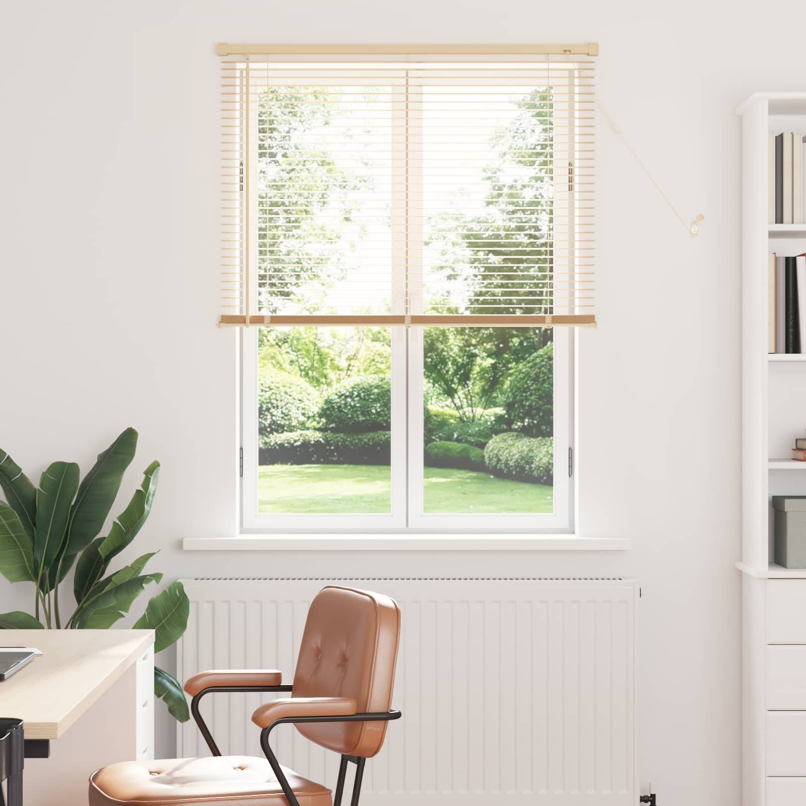 vidaXL Venetianer Jalousie Hellbraun mit Muster 150 x 80 cm PVC