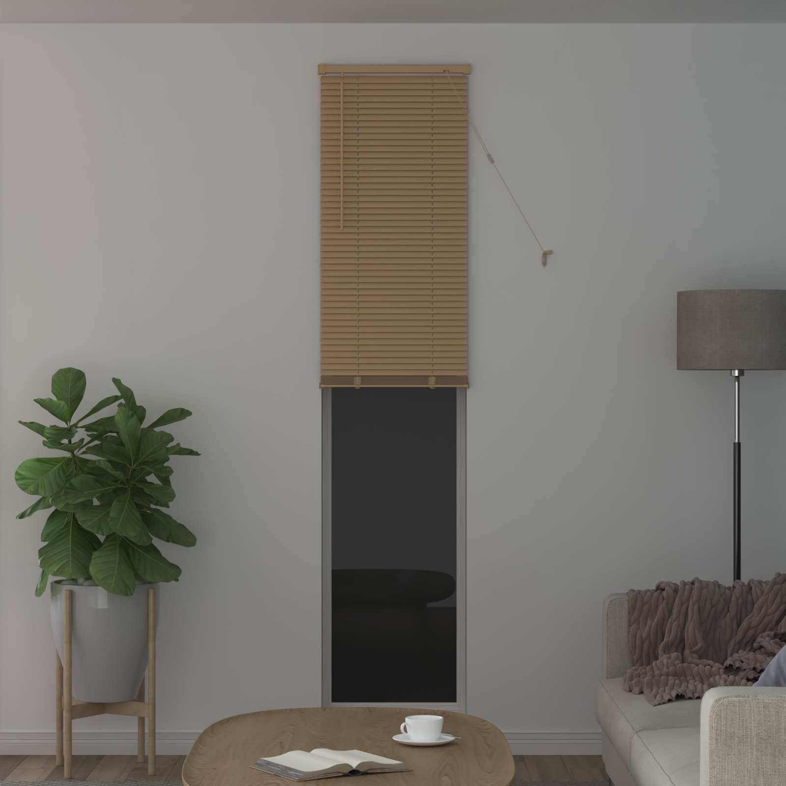 vidaXL Venetianer Jalousie Hellbraun mit Muster 213 x 50 cm PVC