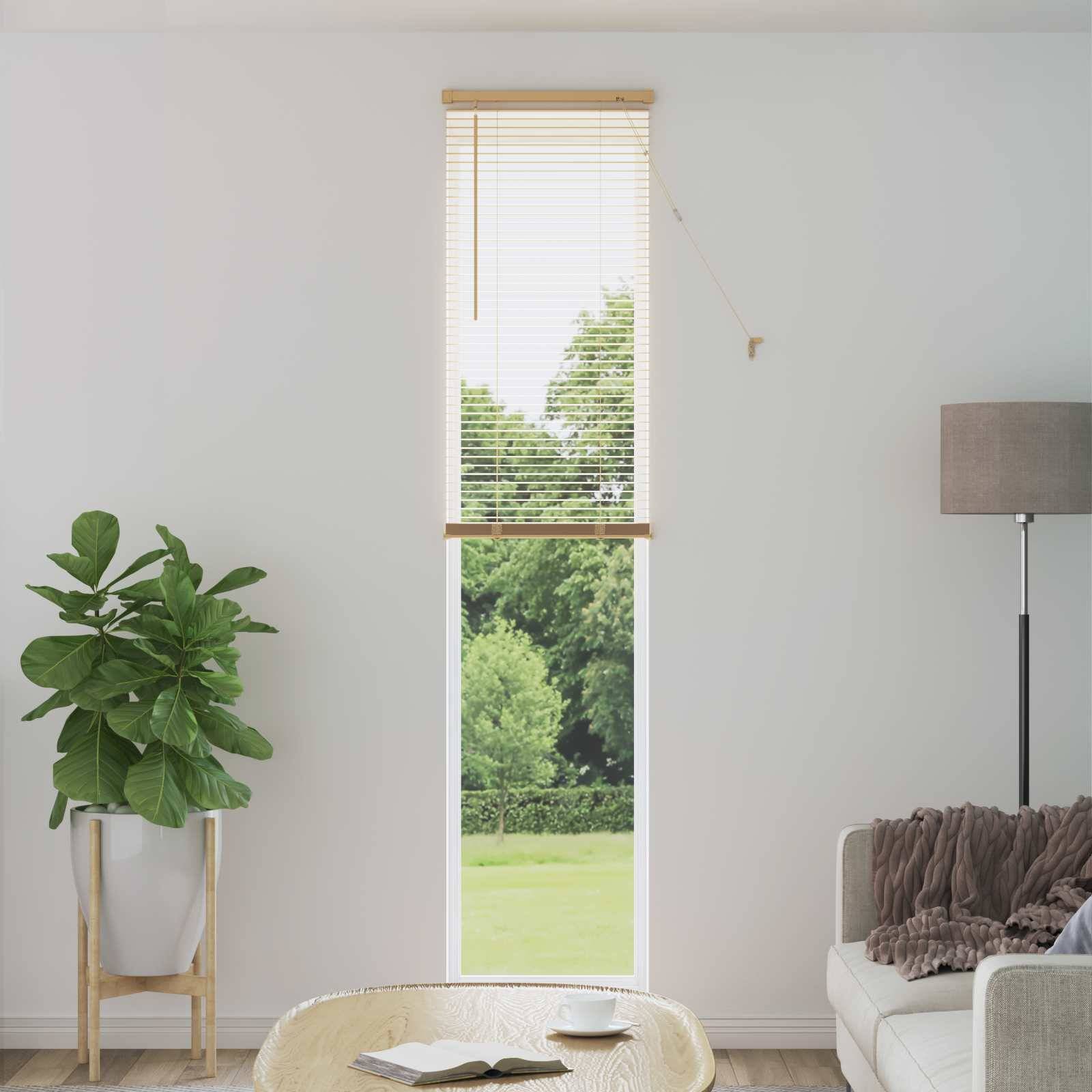 vidaXL Venetianer Jalousie Hellbraun mit Muster 213 x 40 cm PVC