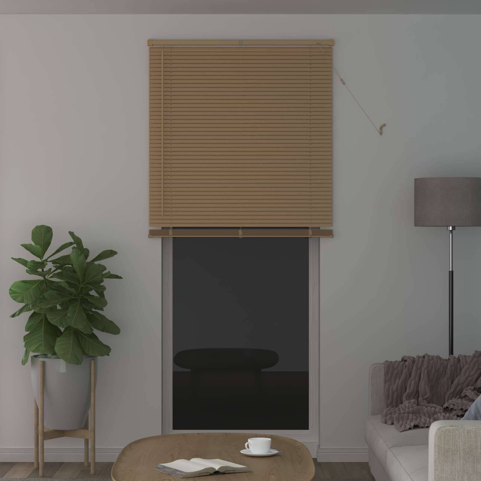 vidaXL Venetianer Jalousie Hellbraun mit Muster 213 x 100 cm PVC