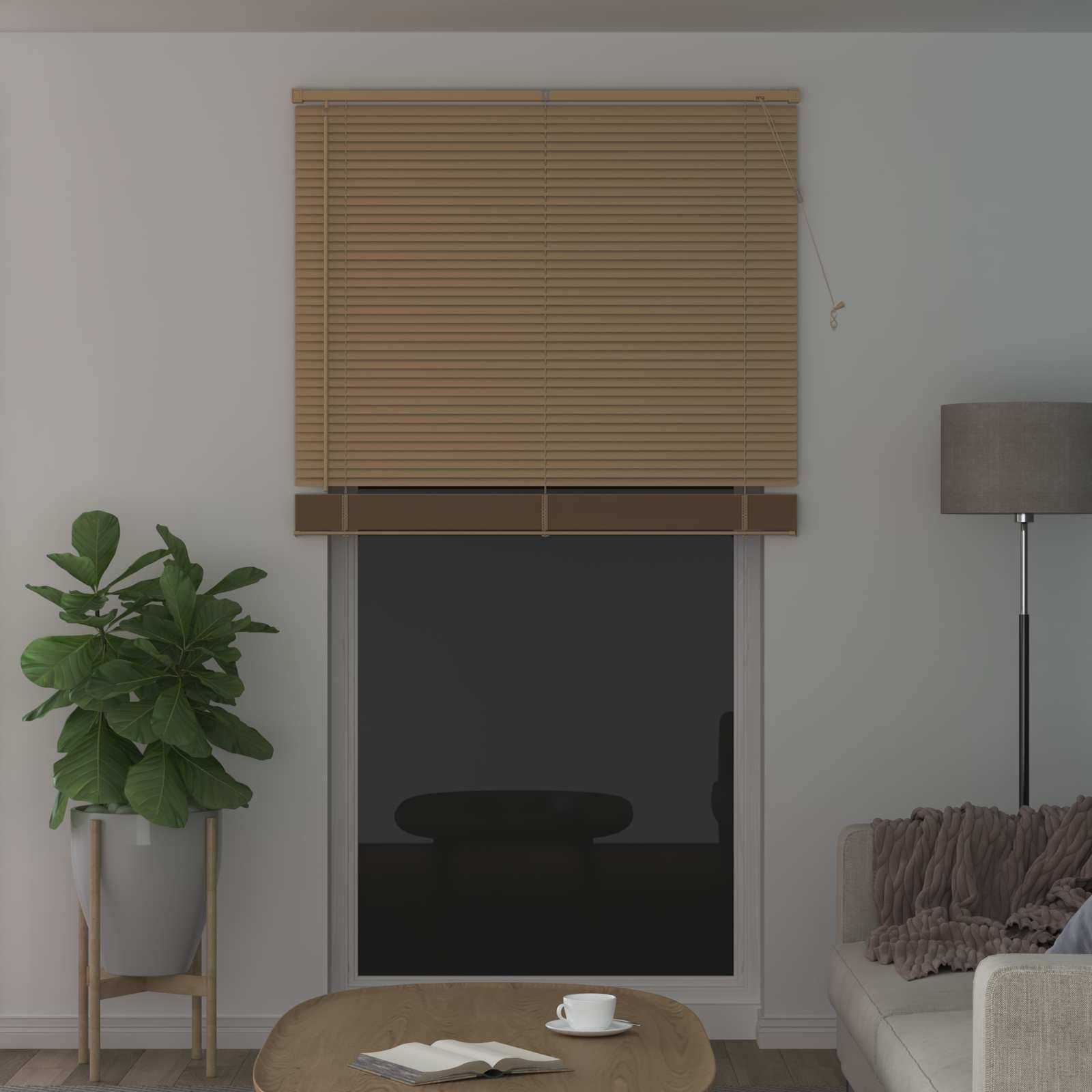 vidaXL Venetianer Jalousie Hellbraun mit Muster 213 x 120 cm PVC
