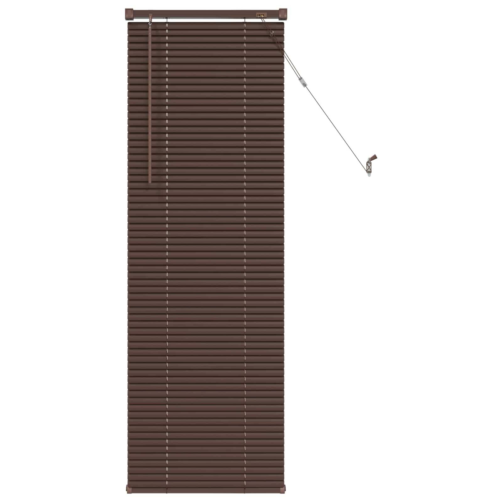 vidaXL Venetianer Jalousie Dunkelbraun mit Muster 150 x 50 cm PVC
