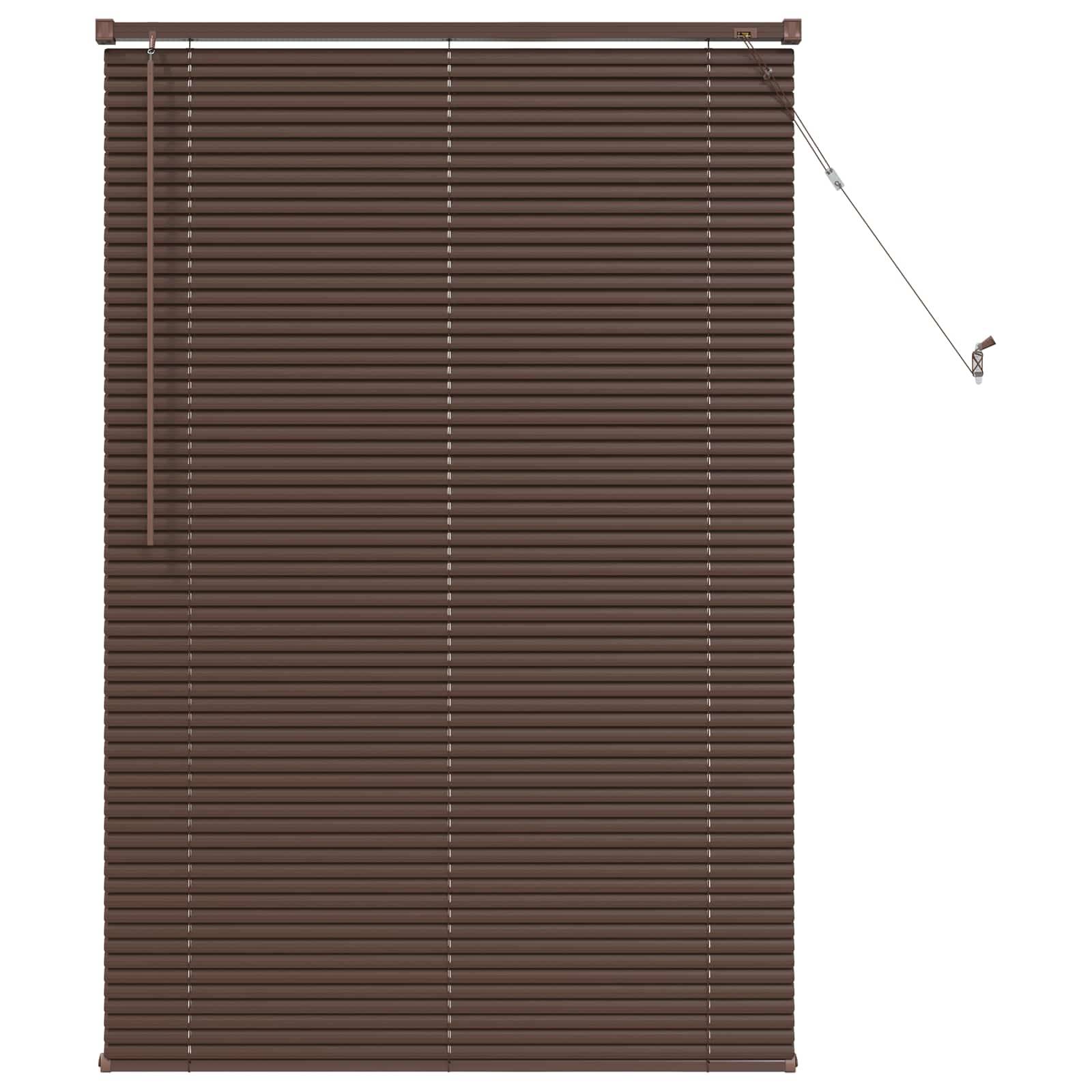 vidaXL Venetianer Jalousie Dunkelbraun mit Muster 150 x 80 cm PVC