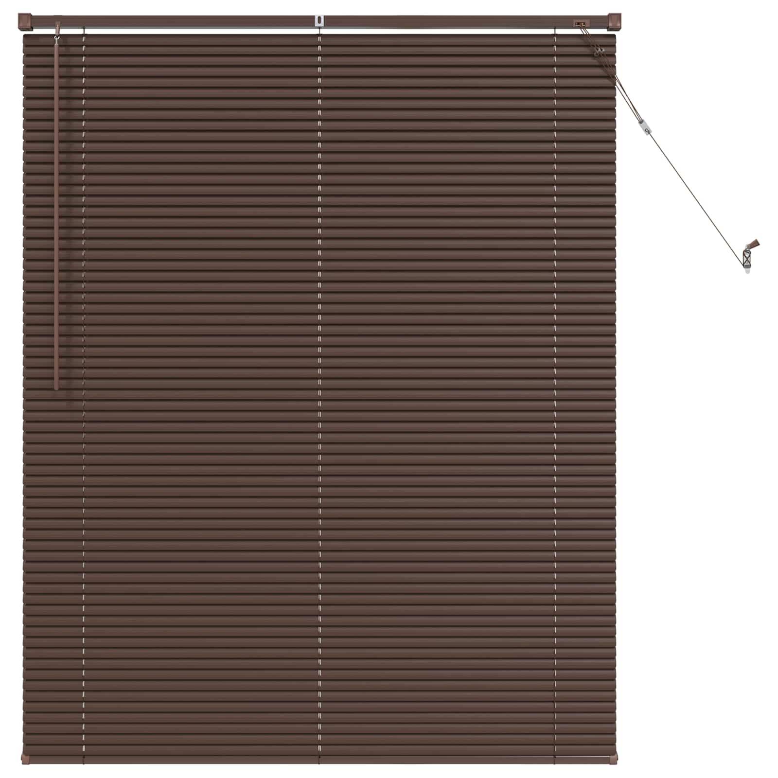 vidaXL Venetianer Jalousie Dunkelbraun mit Muster 150 x 120 cm PVC