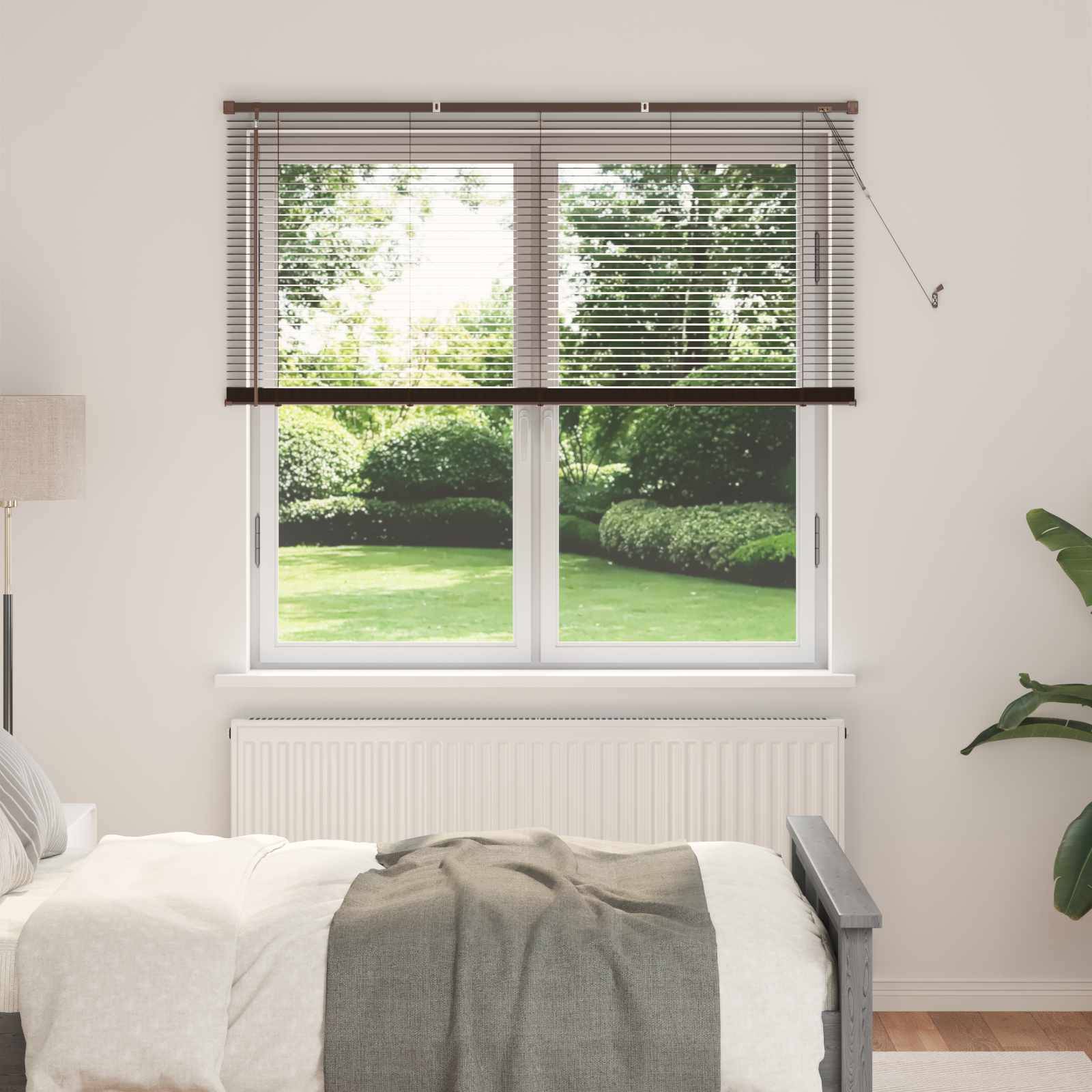 vidaXL Venetianer Jalousie Dunkelbraun 160 x 150 cm PVC
