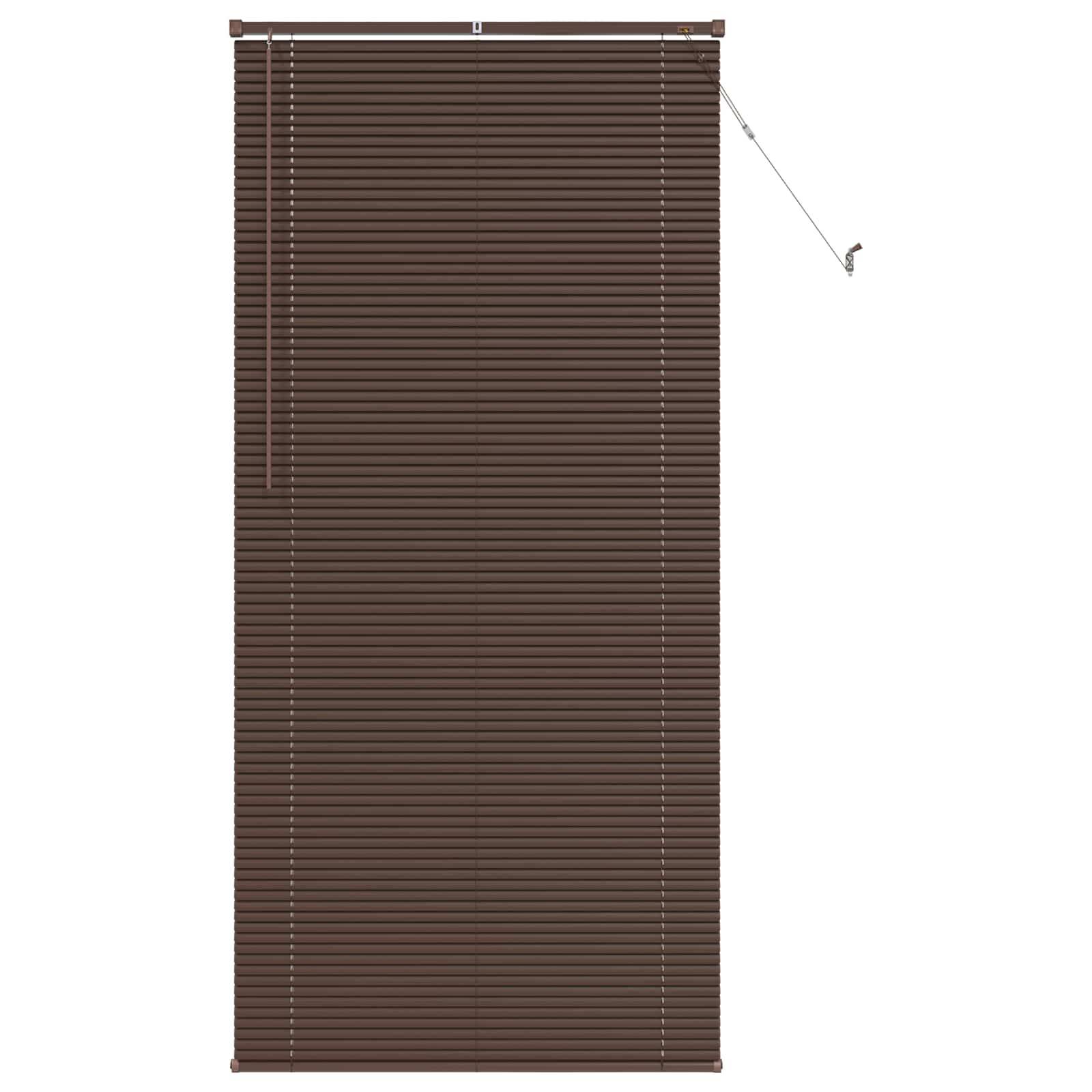 vidaXL Venetianer Jalousie Dunkelbraun mit Muster 213 x 100 cm PVC