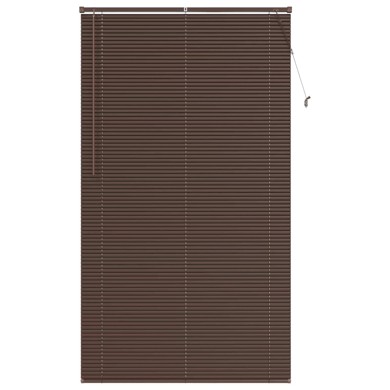 vidaXL Venetianer Jalousie Dunkelbraun mit Muster 213 x 110 cm PVC