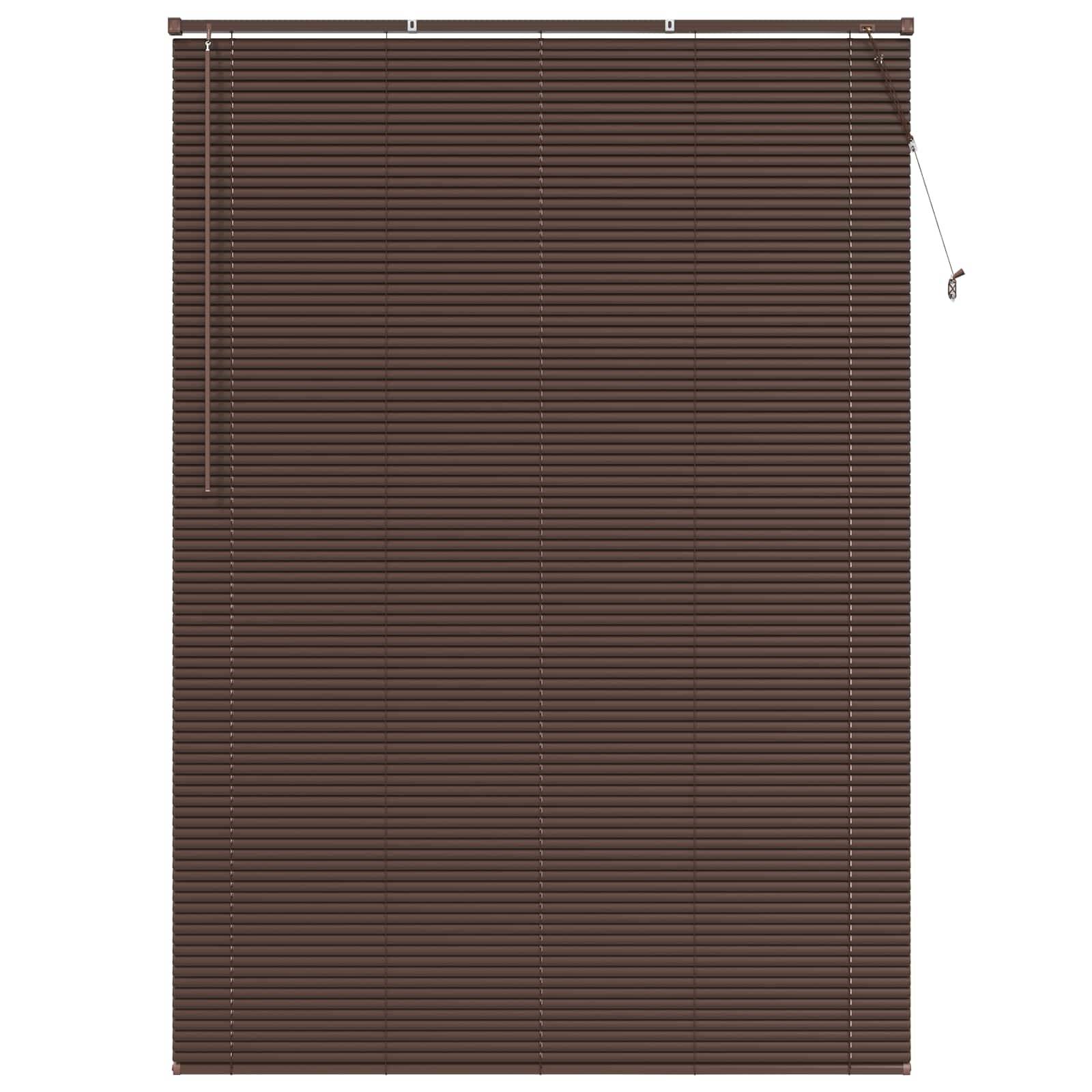 vidaXL Venetianer Jalousie Dunkelbraun mit Muster 213 x 140 cm PVC