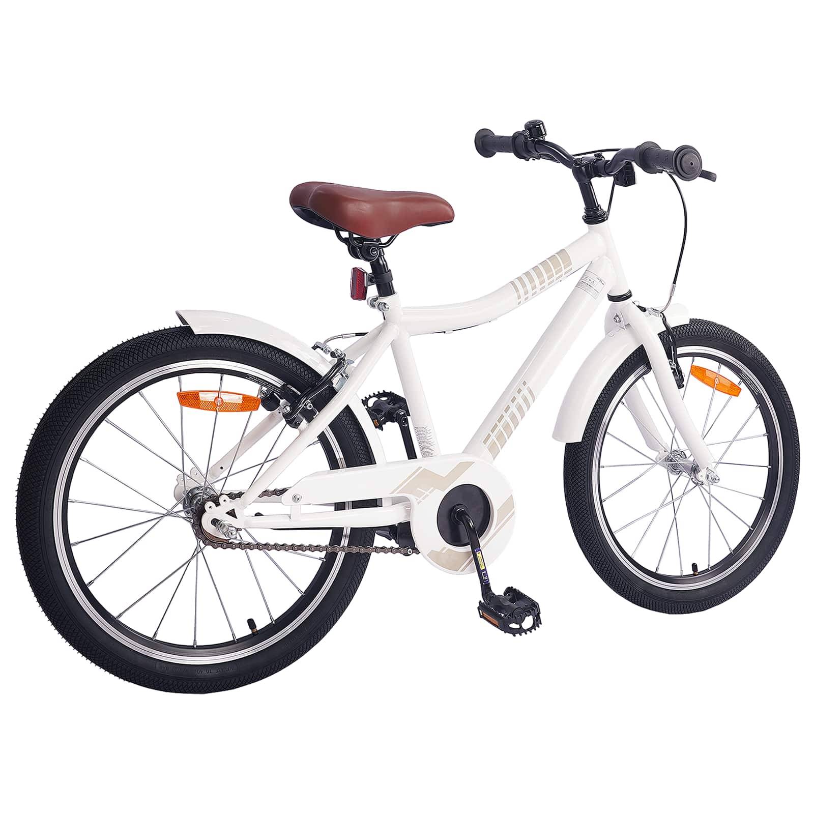 vidaXL Kinderfahrrad 18 Zoll für 5-7 Jahre alt weiß