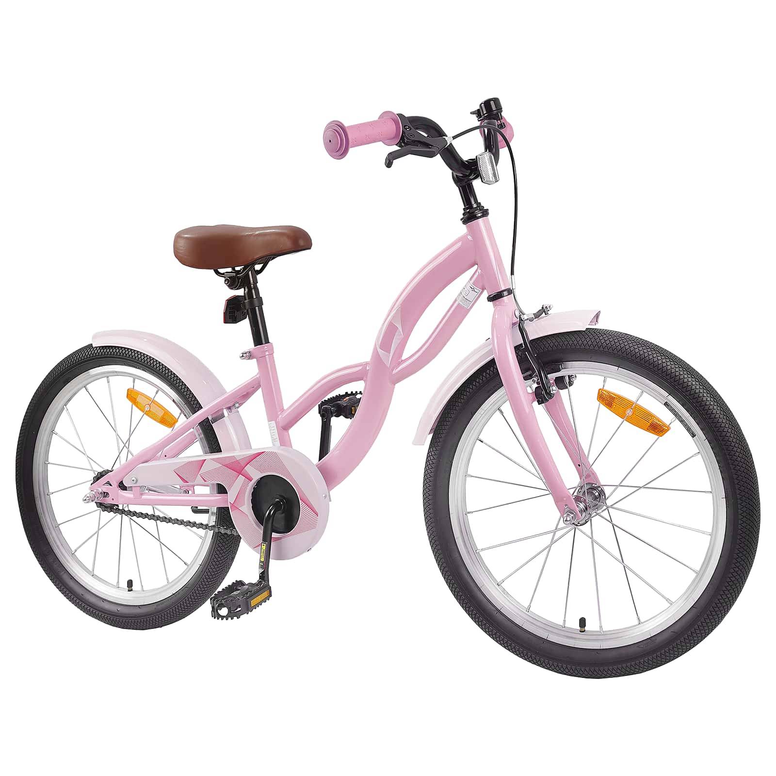 vidaXL Kinderfahrrad 20 Zoll für 6-11 Jahre alt Hellrosa