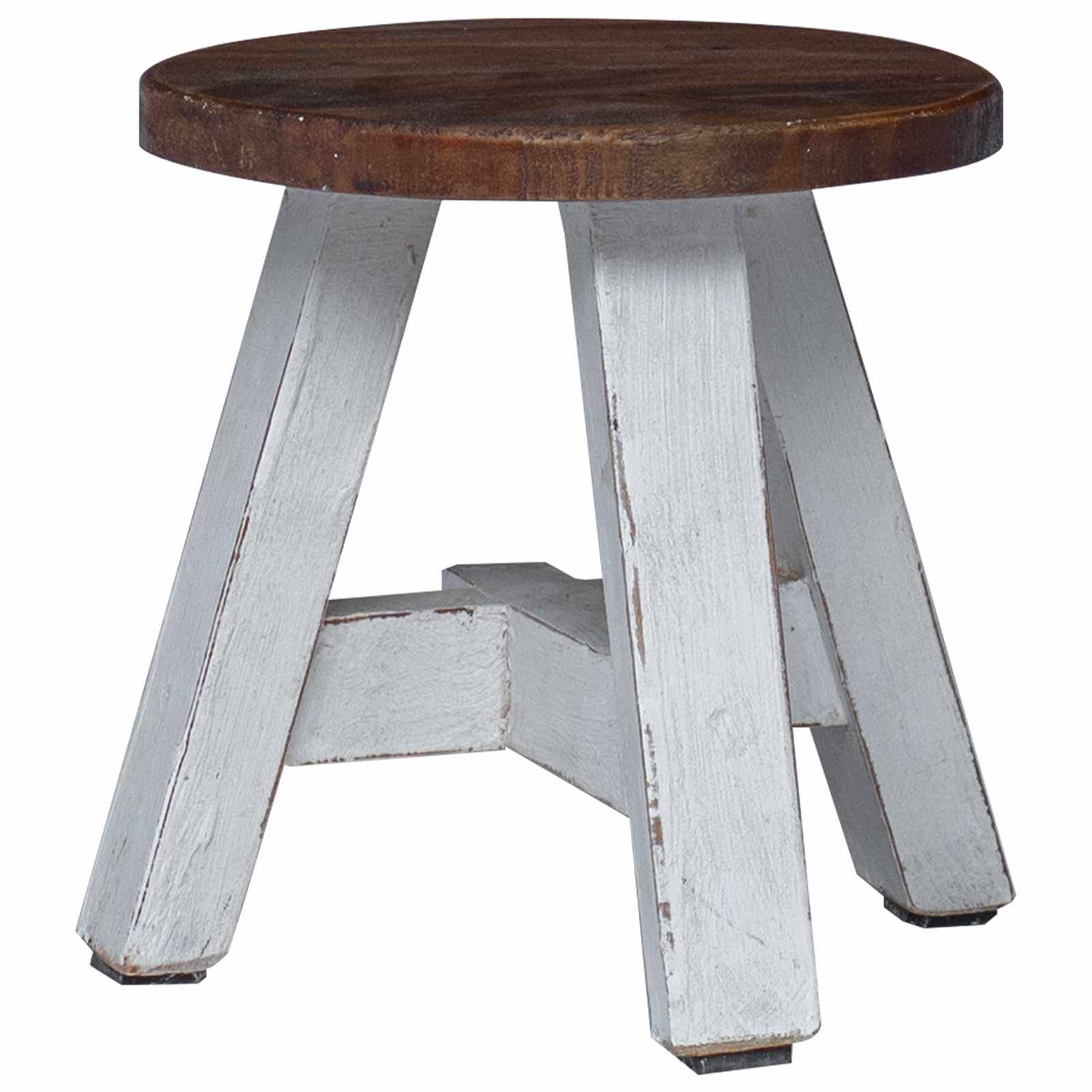vidaXL Hocker Natur 22 x 22 x 24 cm Mahagoni Holz