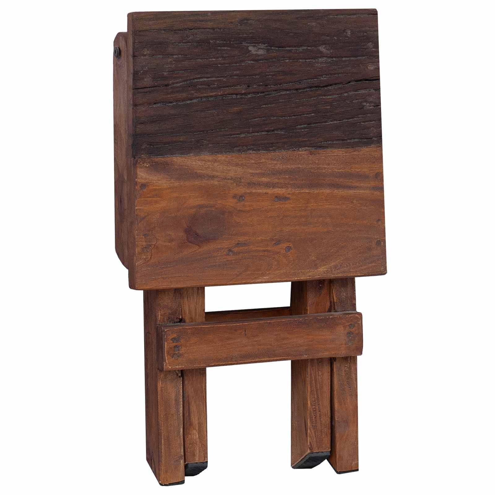 vidaXL Hocker Natur 30 x 30 x 48 cm Massivholz Altholz