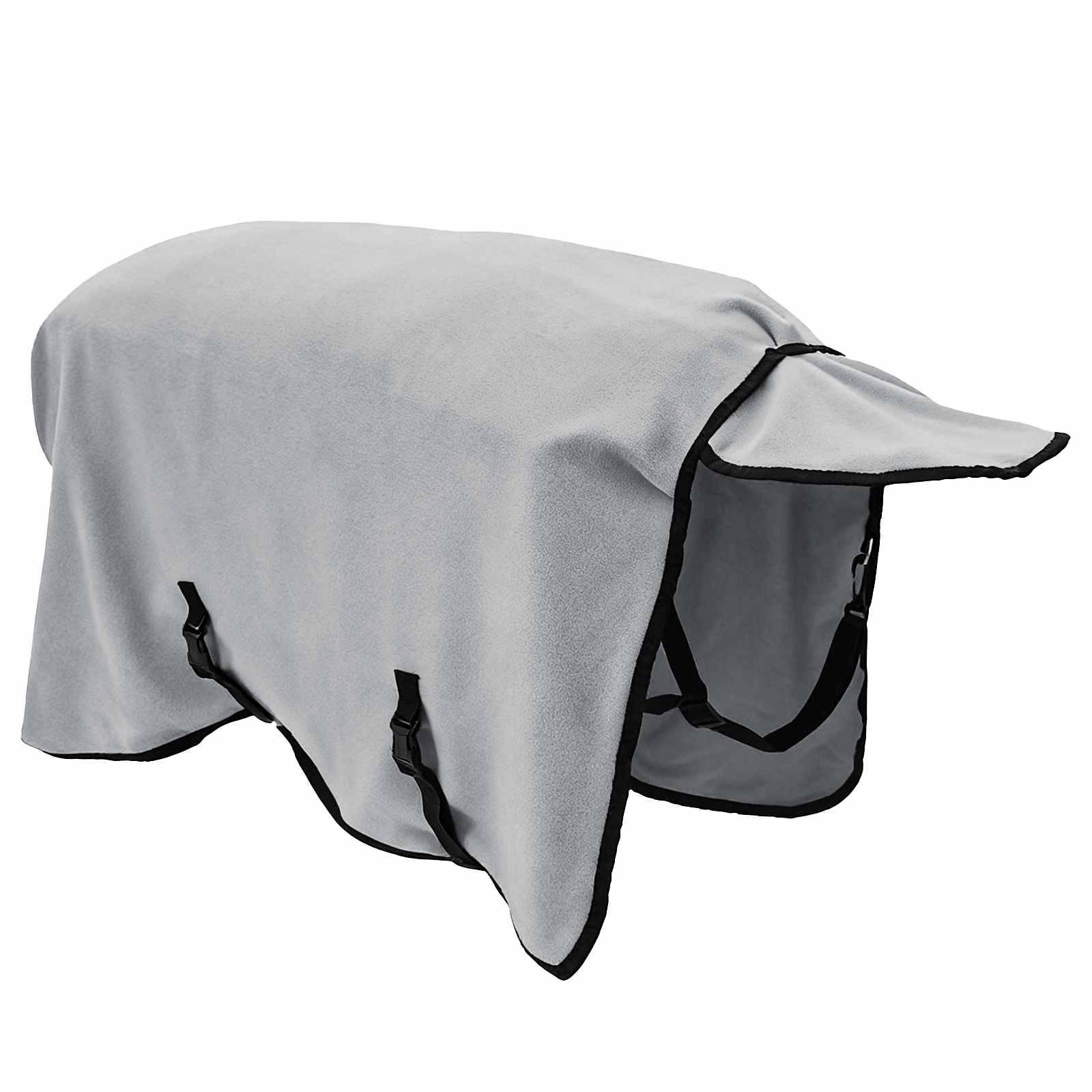 vidaXL Pferdedecke Hellgrau und Rosa 115 cm Polyester